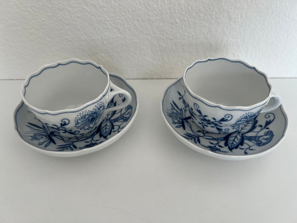 2 Kaffeetassen mit Unterteller