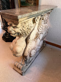 Terracotta Löwen-Konsole
