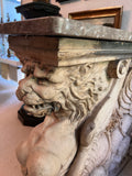 Terracotta Löwen-Konsole